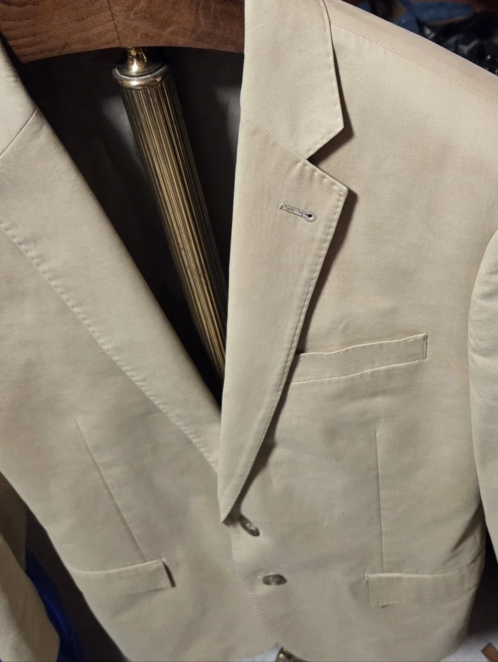 J.Crew Larusmiani Ludlow Khaki Tan Cotton Blazer Sport Coat Size 40R